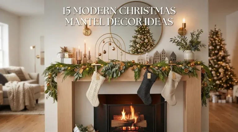 15 Modern Christmas Mantel Decor Ideas for a Stylish Holiday Home