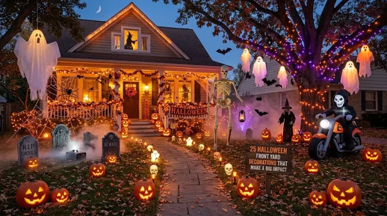 25 Halloween Front Yard Decorations That Make a Big Impact